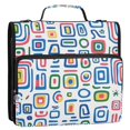 thumbnail image 5 of FORMRS Zipper Binder with Shoulder Strap 2-inch Ring 500 Sheet Capacity File Bag, Blue Retro Pattern, 5 of 5