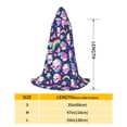 thumbnail image 2 of Honeii Skull mushroom rainbow space Print Poncho Cape, Cloak Coat, Snuggly Hooded Wearable Blanket, Hooded Cape For Teenagers,Halloween Costumes-Medium, 2 of 7