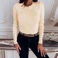 thumbnail image 3 of Vedolay Women's Sweaters Women's 2023 Sweaters Trendy Fal Long Balloon Sleeve Loose Pullover Top,Beige XL, 3 of 4
