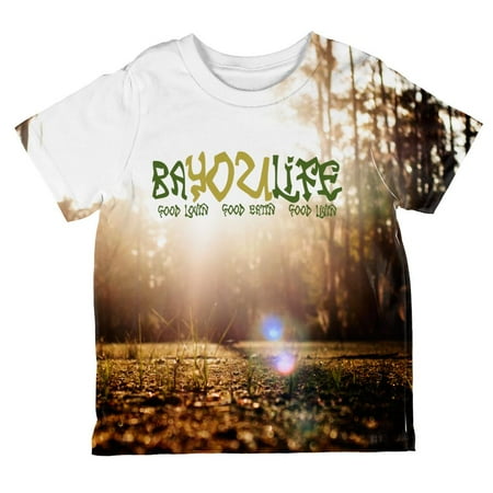 

Bayou Life Swamp Sunrise Cajun Louisiana All Over Toddler T Shirt Multi 2T