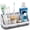 Marble Grey, variant on Wood Toothbrush Holders for Bathrooms Countertop Organizer - Detachable 7 Slots Bathroom Decor and Accessories, Wooden Bathroom Sink Storage Organization, Caddy, Tray, Brown
