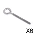 thumbnail image 1 of DYNWAVECA 5-6pack Stainless Steel Eyebolt Longshank Long Thread Welded Eye Bolt Hardware 6 Pcs, 1 of 7