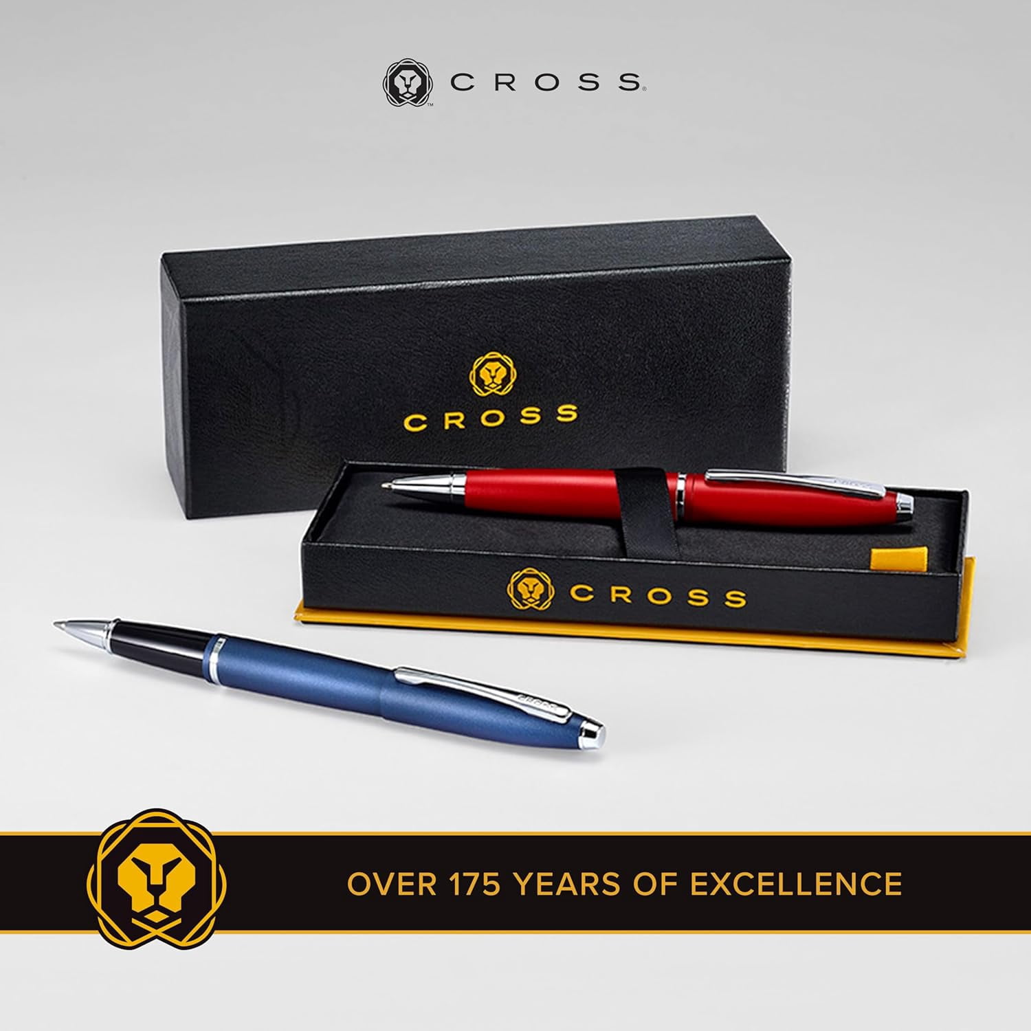 Cross Calais Chrome and Black Lacquer Ballpoint Pen