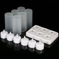 thumbnail image 4 of Juego de 6 velas de té sin llama parpadeantes LED recargables que cambian de color Leyfeng  Luz, 4 of 7