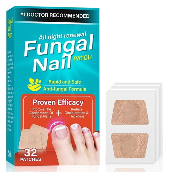 Toenail Fungus Treatment Extra Strength, 32Pcs Nail Repair Patches, Nail Fungus Treatment for Toenail, Restores Appearance of Discolored or Damaged Nails