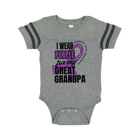 

Inktastic Chronic Pain I Wear Purple For My Great Grandpa Gift Baby Boy or Baby Girl Bodysuit
