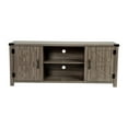 thumbnail image 5 of Emma + Oliver Barn Door Style TV Stand for up to 65" TV's - Farmhouse Gray Wash Entertainment Center - 59" Media Console with Adjustable Middle Shelf, 5 of 12