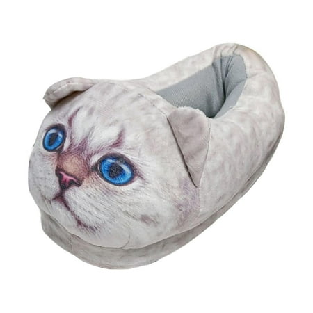 

Cartoon Animal Slippers for Women Men Adult Floor Slippers Non Slip House Shoes Novelty Cat Slippers for Household Indoor Home F