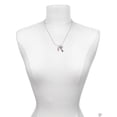 thumbnail image 3 of Delight Jewelry Silvertone 3-D Pink Running Shoe - Love and Lock Charm Necklace, 18"+1", 3 of 4