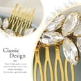 thumbnail image 4 of Rhinestone Hair Comb Bridal Hair Pieces Crystal Brides Headpiece Hair Jewelry Glitter Wedding Hair Accessories for Women and Girls(3-Rose Gold), 4 of 4