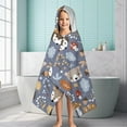 thumbnail image 6 of Cute Hedgehogs and Forest Animals Pattern Hooded Bath Towel，60"x35" for Ages 3 To 12 Kids, Quick Dry Lightweight Soft Microfiber Hood Beach Towel Cover Up for Kids, 6 of 7