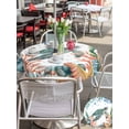 thumbnail image 5 of Outdoor Tablecloth with Umbrella Hole for Patio/Picnic/Party/Camping, Sea Turtle Coastal Waterproof Table Cloth Round Cover Washable, Summer Nautical Starfish Coral Ocean (Dia 54"), 5 of 8