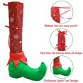 thumbnail image 4 of Fundas navideñas para patas de sillas: diseño de medias y zapatos de duende, decoración de mesas y sillas de comedor con temática navideña, accesorios para fiestas Adepaton FLD-3666, 4 of 7