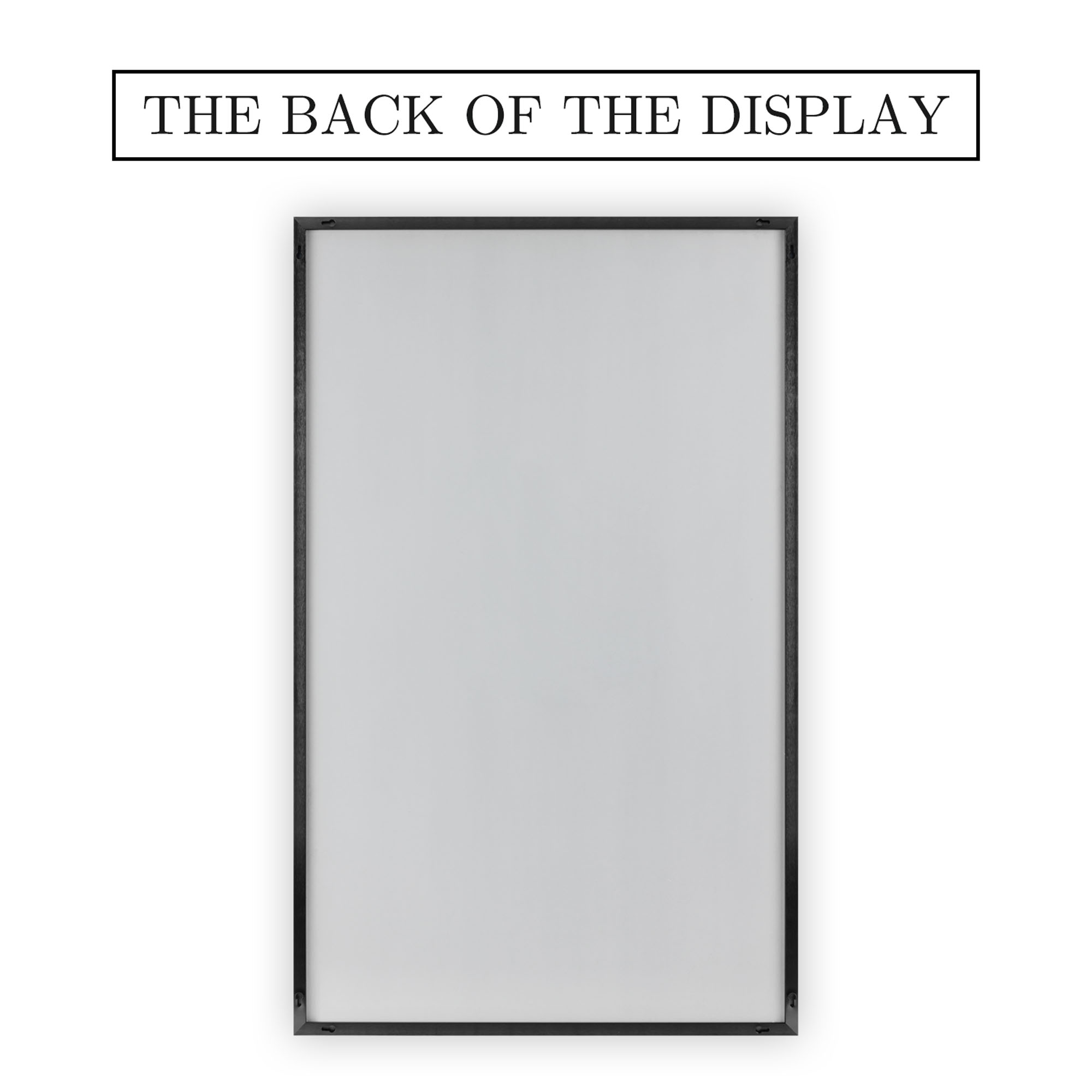 32 in x 51 in Black Modern Wall Mirror