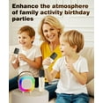 thumbnail image 6 of Mini Karaoke Machine Speaker for Kids Adults, Portable Bluetooth with 1 or 2 Wireless Microphones, Children's Day Birthday Gift Ideas for Toys for Teens Boys and Girls Aged 4, 5, 6, 7, 8, 9, 10, 12+, 6 of 17