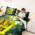 thumbnail image 3 of Castle Fairy Dinosaur Jungle Letter H Full Size Sheets 4-Piece for Kids,Cartoon Pattern Bed Sheets for Bedroom, 3 of 6