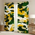 thumbnail image 2 of Manfei Yellow Camouflage Black Out Curtains,Rustic Farmhouse Cabin Curtains Pack of 2 (42x63 Each),Military Camo Bedroom Curtains For Boys Kids,Super Cozy Room Decor, 2 of 6