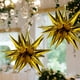 thumbnail image 5 of KAKOWELY Globos de estrella 3D gigantes, 50 unidades, de aluminio inflable, con pinchos, para decoración de fiestas, fondo colgante, adorno para fotomatón de boda, dorado, 5 of 5