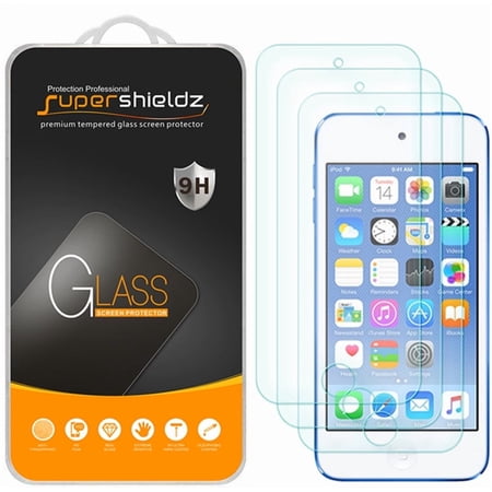 Supershieldz Designed for Apple iPod Touch (5th Generation) Tempered Glass Screen Protector, Anti Scratch, Bubble Free (3 Pack)
