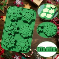 Kumdkd Christmas Silicone Baking Molds - Food-Grade Non-Stick for Cakes, Muffins, Chocolates, Candles & Soap, Oven/Freezer Safe, Easy Release & Clean (10.4x7x0.95in)