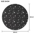 thumbnail image 6 of Black Gray Butterfly Pattern Round Tablecloth 60"x60",Wrinkle Wipeable Table Cloth for Kitchen Dining Room Picnic Patio Party, 6 of 6