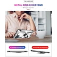 thumbnail image 4 of Grade Drop Impact for Samsung Galaxy A12 Case Galaxy A12 5G Case 360 Metal Rotating Ring Kickstand Holder  Heavy Duty Shockproof Case for Galaxy A12 5G Phone Case (Silver), 4 of 14