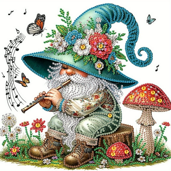 Flute Gnome Diamond Art Painting Kit