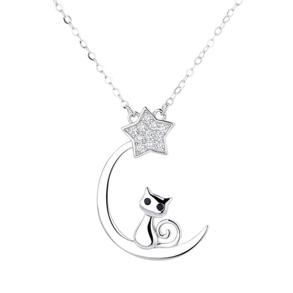 EeaseMX Precioso collar gargantilla de clavícula de plata, joyería para el cuello, colgante de cuello de animal