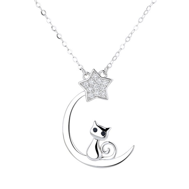 EeaseMX Precioso collar gargantilla de clavícula de plata, joyería para el cuello, colgante de cuello de animal