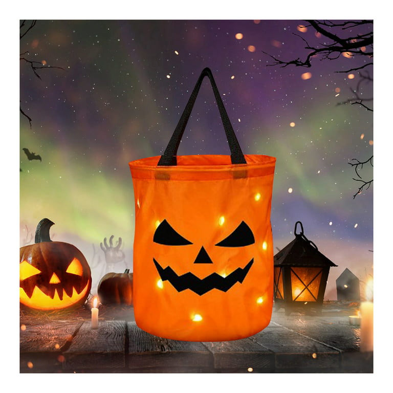 Light Up Pumpkin Candy Bag