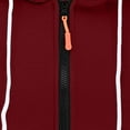 thumbnail image 7 of Ecqkame Men's Full Zip Hoodies Long Sleeve Casual Athletic Hooded Sweatshirts Lightweight Comfortable Jacket With Pockets Red XXL, 7 of 7