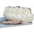 thumbnail image 4 of Evening Clutch Purses Rose Shaped Handbags Pleated Silk Elegant Floral Purse for Women Wedding Party, 4 of 6
