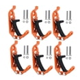 thumbnail image 3 of 6 piezas de abrazaderas de goma metálicas resistentes con tornillos de fijación, ligeras y de liberación rápida para coche. Naranja, 3 of 9