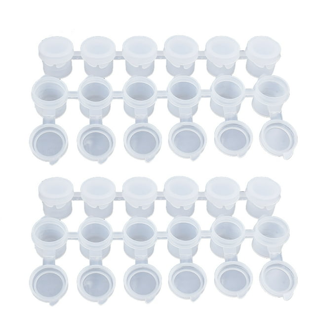 25PCS 0.18oz Paint Pot Strip Empty Mini Plastic Paint Strip Paint Cup with Lid