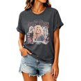 thumbnail image 3 of Women's Dolly Shirts Retro Country Dolly Graphic Tee, Loose‑Fit Cotton Blend Unisex Short Sleeve Casual Home Wear Shirt Tops XXL, 3 of 5
