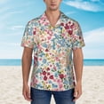 thumbnail image 2 of Disketp Hawaiian Shirts for Men,Trendy Floral Design Print Mens Casual Short Sleeve Button Down Shirts Beach Shirt, 2 of 7