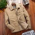 thumbnail image 2 of Chaqueta cortavientos gruesa y cálida para hombre, parka militar de invierno para hombre, abrigos con cuello de piel, ropa de abrigo, chaqueta bomber de forro polar, 2 of 5