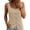 #0261-Khaki, variant on Women's Vests Square Neck Sleeveless Button Front Vests Office Commute Lightweight Relaxed Silhouette Comfortable Vests Gift