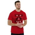 thumbnail image 5 of Ugly Christmas T-Rex Dinosaur Party Men's Graphic T Shirt Tees Brisco Brands M, 5 of 6