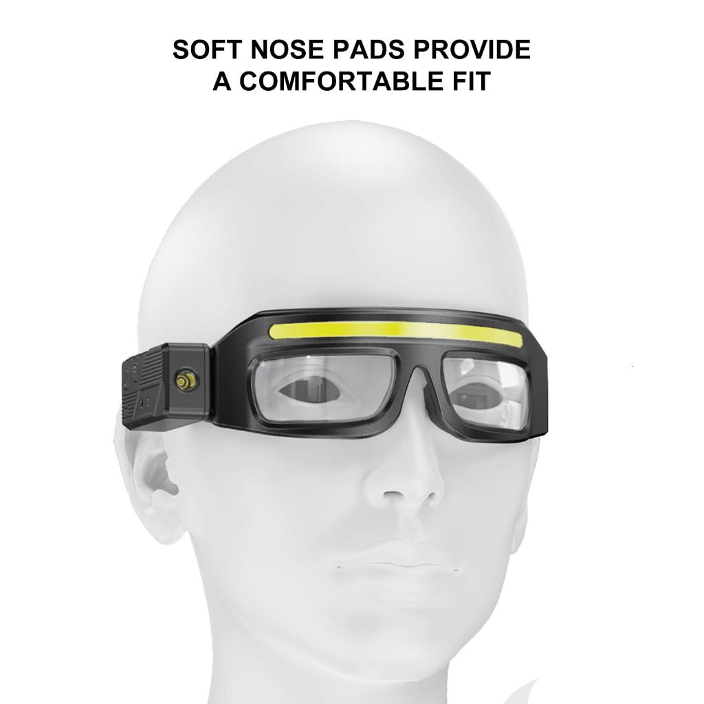 Osdhezcn Integrated Adjustable LED Headlamp Safety Glasses for Mechanical Repairs
