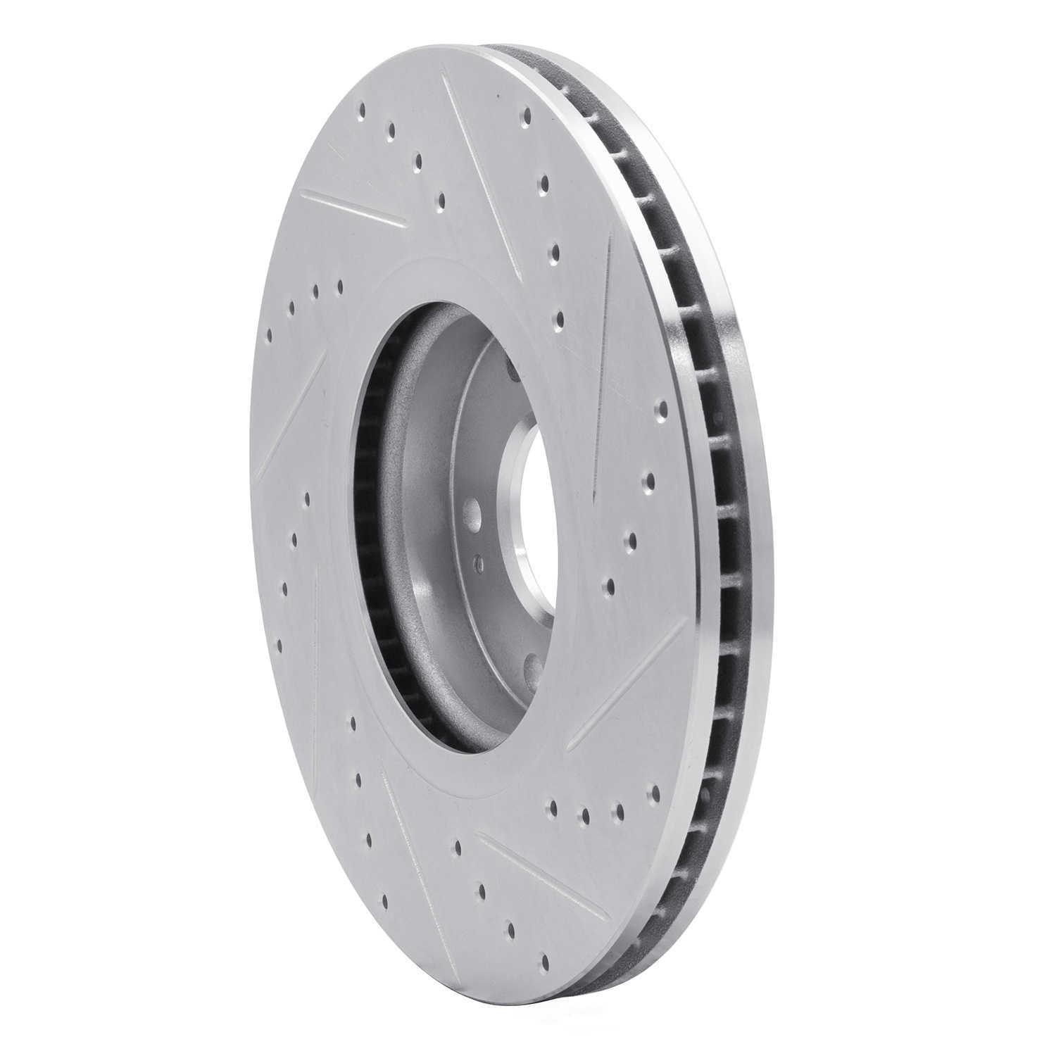 Dynamic Friction Company 631-03047L DFC Brake Rotor - Drilled And Slotted - Silver