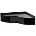 thumbnail image 4 of Black Corner Desk Heart Shaped Wall Mounted Office Table with Drawer and Two Shelves Computer Writing Desk, 4 of 5