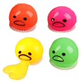 thumbnail image 1 of Pelota antiestrés con forma de yema de huevo vomitando, blanda y amarilla, juguete antiestrés divertido y asqueroso para niños, 1 of 4