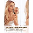thumbnail image 3 of Asunby 30X Magnifying Mirror with 3 Suction Cups, 4.5 inches Magnified Makeup Mirror and Slant Tweezers, Black, 3 of 8
