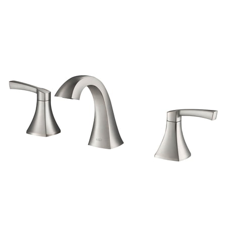 Kibi Pyramid II Bathroom Sink 8" Widespread Faucet with Drain Assembly