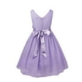 thumbnail image 2 of Eandarui Girls Toddler Kids Flower Chiffon Pleated Bridesmaid Wedding Pageant Party Dress Lavender 4, 2 of 6