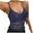 #Dark Blue, variant on Xixinqiwan Womens Lace Tank Tops V Neck Spaghetti Strap Camisole Solid Mesh Hollow Out Tank Going Out Tops