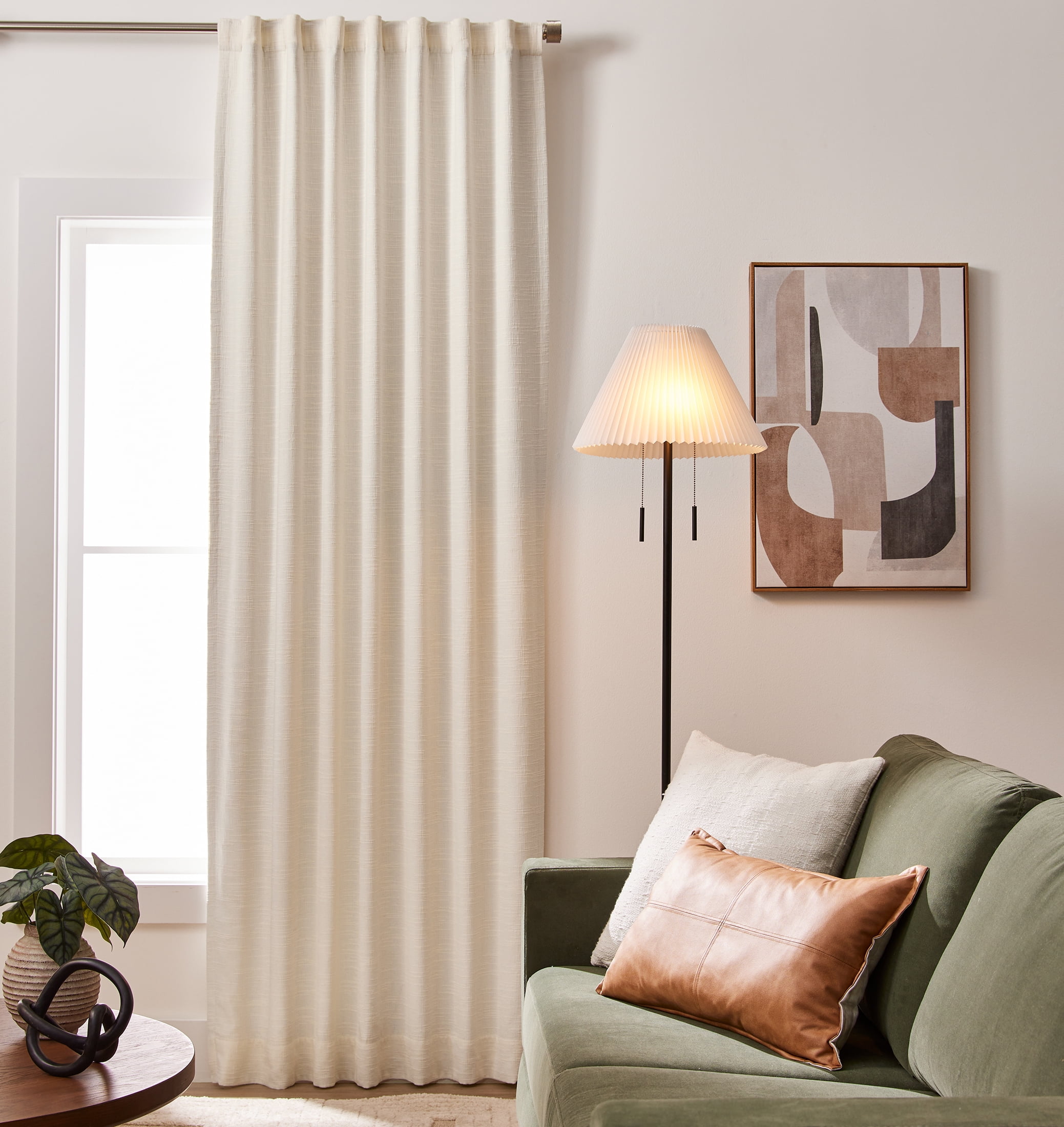 Better Homes & Gardens Textured Solid Chenille Blackout Single Curtain Panel, 50 in x 108 in