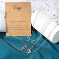 thumbnail image 3 of MALLMALL6 3Pcs Virgo Zodiac Layer Necklaces, Retro Silver Plated(Silver), 3 of 6