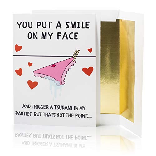 Funny Romantic Joke Card for husband boyfriend or lover Naughty Gift for him Anniversary, Birthday, Valentines Day, Appreciation 30th 40th 50th 60th 70th 75th pic